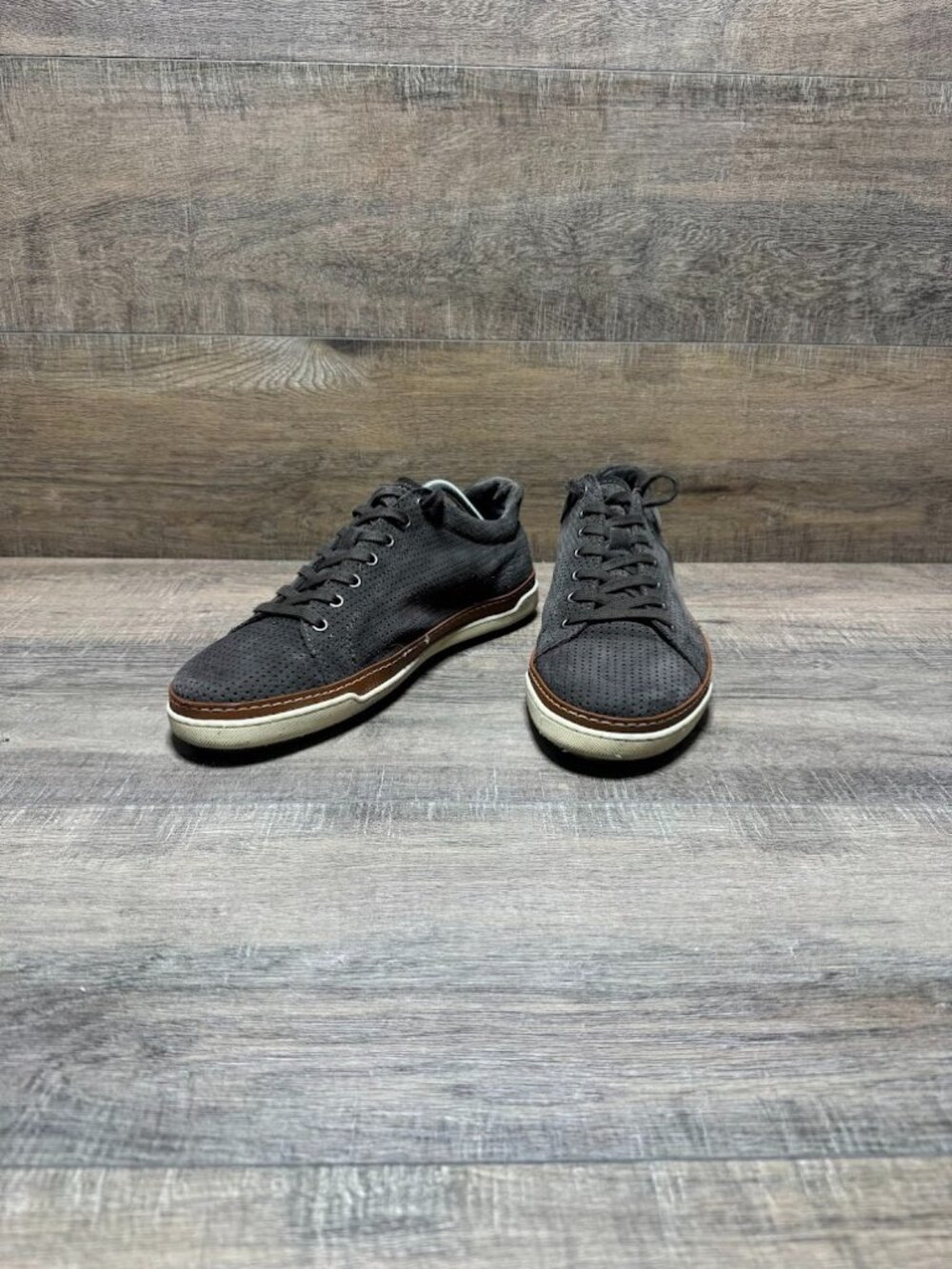 Allen Edmonds Porter Gray Suede Derby Shoes Men's Size 10.5